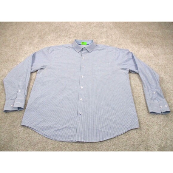 Tommy Bahama Shirt Men Large L Blue White Striped Newport Coast Casual Button Up - Picture 1 of 10